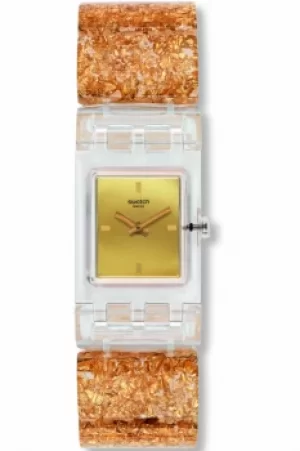 Ladies Swatch Lady Square -Golden Jewel L Watch SUBK159A