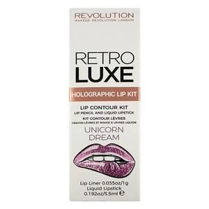 Makeup Revolution Halloween Unicorn Dream Retro Luxe Lip Kit Gold