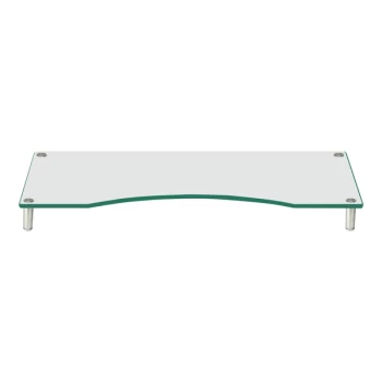 Adjustable Monitor Stand Clear Glass - Extra Large M&amp;W