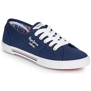 Pepe jeans ABERLADY ECOBASS womens Shoes Trainers in Blue,4,5,5.5