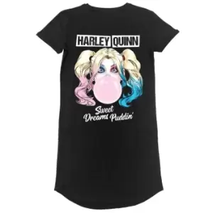 Batman Womens/Ladies Sweet Dreams Puddin Harley Quinn T-Shirt Dress (M) (Black)