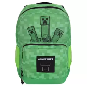 Minecraft Childrens/Kids Three Creepers Pixel Backpack (One Size) (Green/Black)