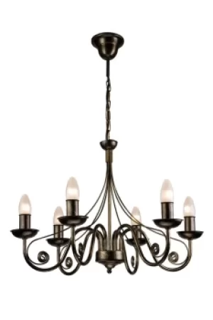 Donato Chandeliers With Fabric Shades, Black, 6x E14