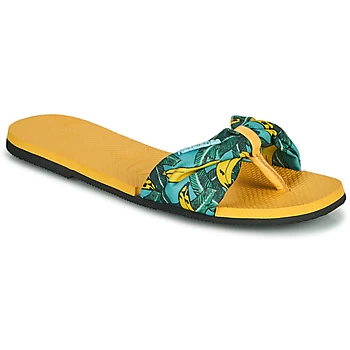 Havaianas YOU SAINT TROPEZ womens Flip flops / Sandals (Shoes) in Yellow / 3,4 / 5,39 / 40,7.5,1 / 2 kid