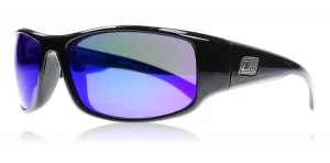 Dirty Dog Muzzle Sunglasses Shiny Black AHMPOL Polariserade 65mm