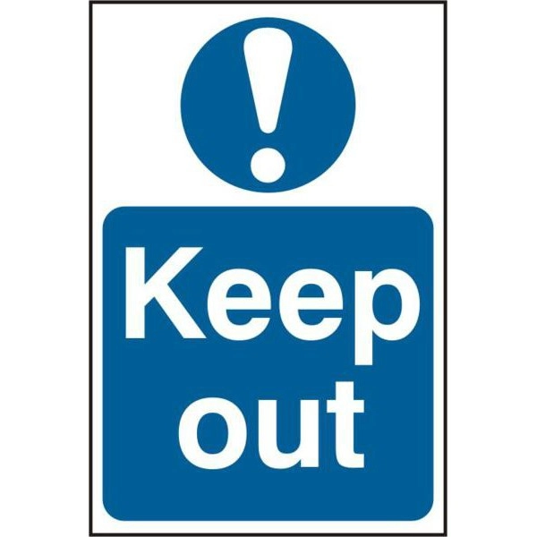 ASEC Keep Out 200mm x 300mm PVC Self Adhesive Sign