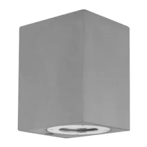 Bernardino Outdoor Down Wall Lamp Grey Concrete Glass LED GU10 1x7W IP65 - Merano