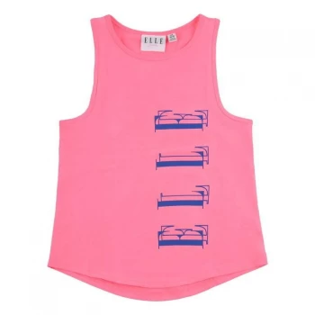 Elle Elle Logo Vest - Neon Pink