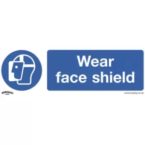 Worksafe SS55V10 Safety Sign Wear Face Shield - Self-Adhesive Viny...