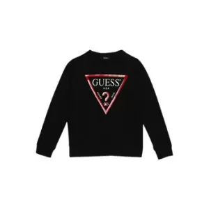Guess CAMILA boys's Childrens sweatshirt in Black. Sizes available:8 ans,10 ans,12 ans,14 ans,16 ans,18 ans