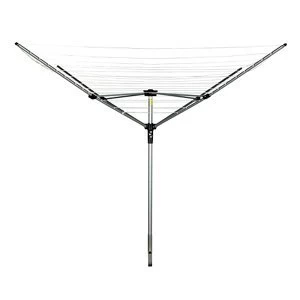 Vileda 4 Arm Black silver effect Rotary airer 50m