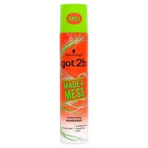 Schwarzkopf got2b Made4Mess Texturizing Hairspray 275ml