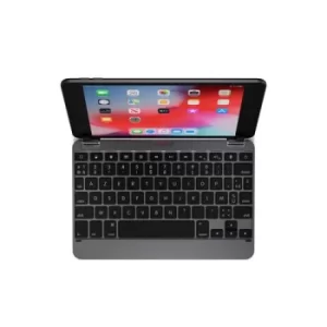 7.9 Inch AZERTY French Bluetooth Wireless Keyboard for iPad Mini 4th 5th Gen 180 Degree Viewing Angle 3 Level Backlit Keys Space Grey