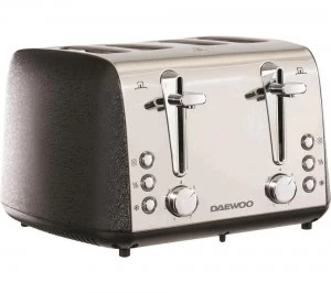Daewoo Glace Noir SDA2105 4 Slice Toaster
