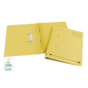 Elba Foolscap Spring Transfer File 285gsm 35mm Yellow Pack of 25