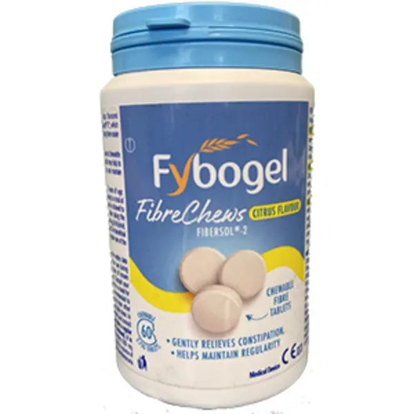 Fybogel FibreChews Citrus Constipation Fibre 60 Chewable Tablets