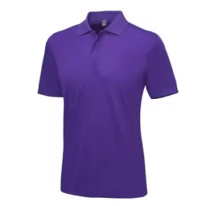 AWDis Just Cool Mens Smooth Short Sleeve Polo Shirt (XXL) (Purple)