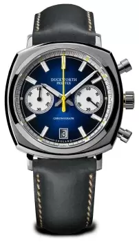 Duckworth Prestex D550-03-G Chrono 42 Blue Dial Black Watch
