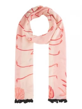 Kate Spade New York Flamingo print oblong scarf Pink