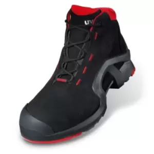 Uvex 1-8517 Black/Red ESD Safe Non Metal Toe Capped Unisex Safety Boots, EU 45