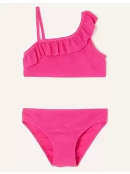 Accessorize Girls Textured Bikini - Pink, Size Age: 5-6 Years, Women