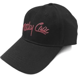 Motley Crue - Red Logo Mens Baseball Cap - Black