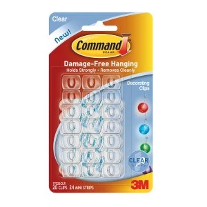 Kingfisher 3M Command Clear Decorating Clips - 20 Pack