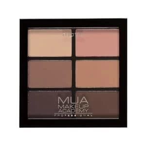 MUA Professional 6 Shade Palette Soft Suedes Multi