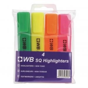 Value Highlighters Assorted Pack 4