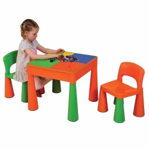 Liberty House Toys Kids Multifunctional Table and Chair, Orange
