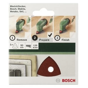Bosch 5 Piece 80 Grit Delta Sanding Sheets