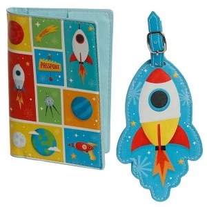 Space Cadet Passport Holder and Luggage Tag Set