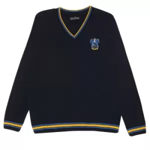 Harry Potter Womens/Ladies Ravenclaw House Knitted Jumper (XL) (Navy)