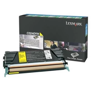 Lexmark C5240YH Yellow Laser Toner Ink Cartridge