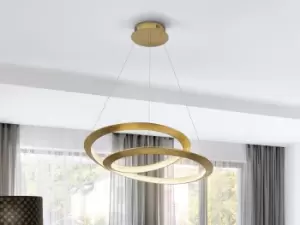 Eternity Integrated LED Pendant Ceiling Light Dimmable Gold 3000K Remote Control