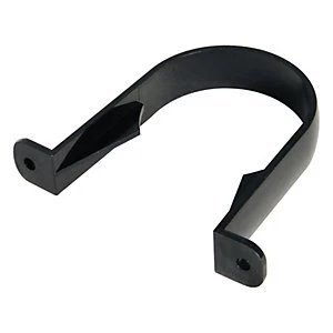 FloPlast RC1B Round Line Downpipe Pipe Clip - Black 68mm