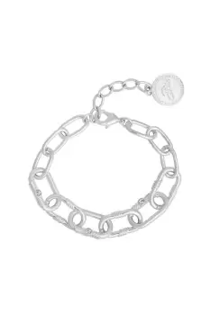 Silver 'Courage' Chunky Chain Bracelet