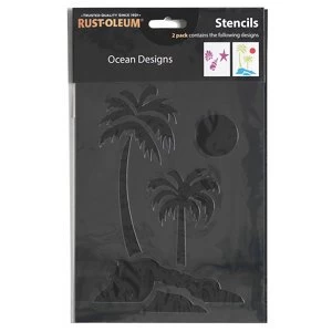 Rust-Oleum Ocean Paint stencil Pack of 2