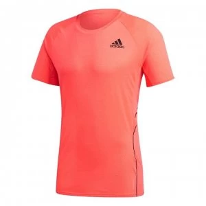adidas adidas Mens Primegreen Adi Runner T-Shirt - Signal Pink