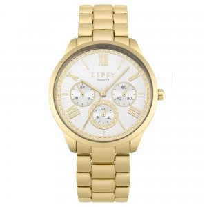 Lipsy Gold Bracelet Watch with White Dial