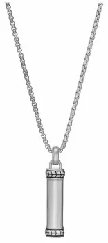 Fossil JF04098040 Mens Stainless Steel Chevron Pendant Jewellery