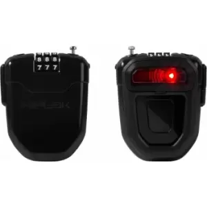 Hiplok Flx Wearable Retractable Combination Lock With Integrated Rear Light: Black - Hlflx1Ab