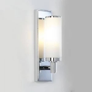 1 Light Bathroom Wall Light Polished Chrome IP44, E14