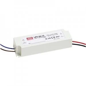 Mean Well LPV-20-5 LED transformer Constant voltage 15 W 0 - 3 A 5 V DC not dimmable, Surge protection