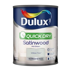 Dulux Quick Dry Willow Tree Satinwood Mid Sheen Paint 750ml