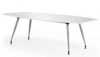 Trexus Boardroom Table Writable Gloss 2400x1200x800mm White Ref