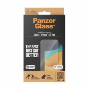 iPhone 15 Pro Max PanzerGlass UltraWide Fit EasyAligner Screen Protector - Black Edge