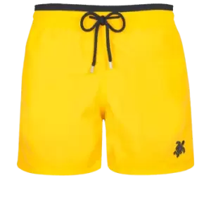 Men Swim Shorts Bicolor - Moka - Yellow - Size S - Vilebrequin