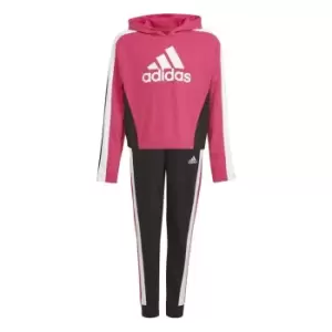 adidas Crop Top Track Suit Kids - Pink