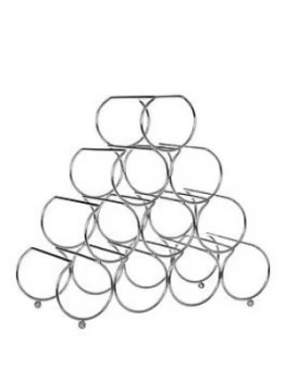 Premier Housewares Metal Wire 10-Bottle Pyramid Wine Rack